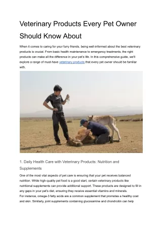 veterinary products every pet owner