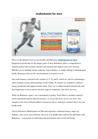 multivitamin for men