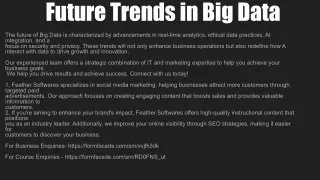 Future Trends in Big Data