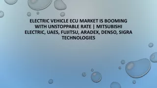 Global Electric Vehicle ECU Market Competitive Analysis, Status and Outlook by Type, Downstream Industry, and Geography