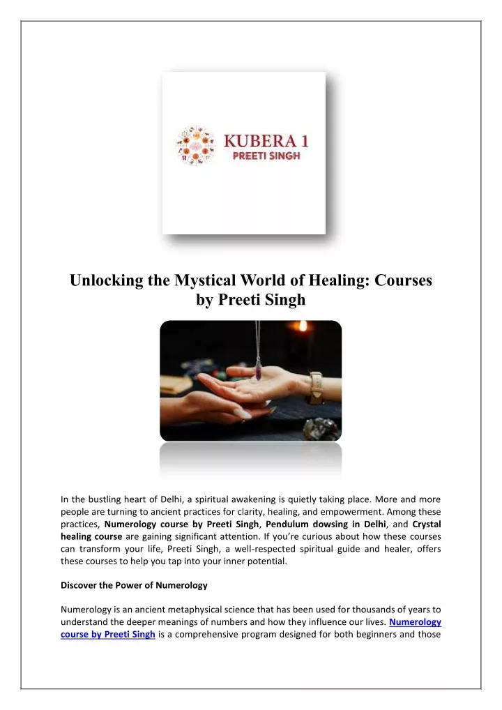 unlocking the mystical world of healing courses