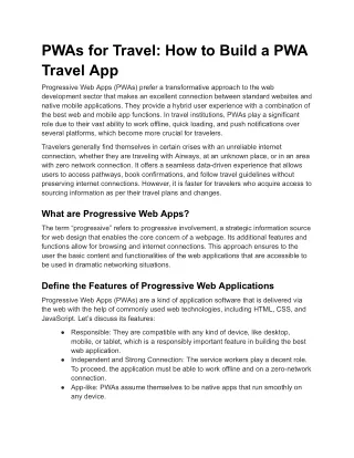 PWAs for Travel_ How to Build a PWA Travel App (1)