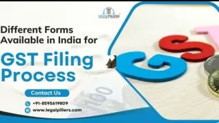 Different Forms Available in India for GST Filing Process