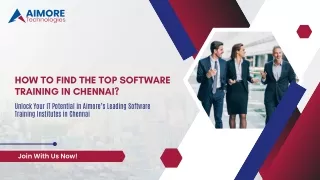 how to find the top software training in chennai