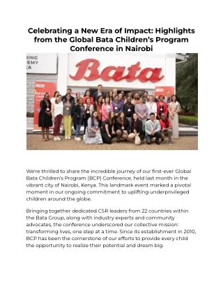 Celebrating a New Era of Impact_ Highlights from the Global Bata Children’s Program Conference in Nairobi