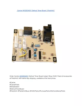 Carrier HK32EA001 Defrost Timer Board _ PartsHnC