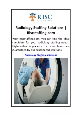 Radiology Staffing Solutions  Riscstaffing.com