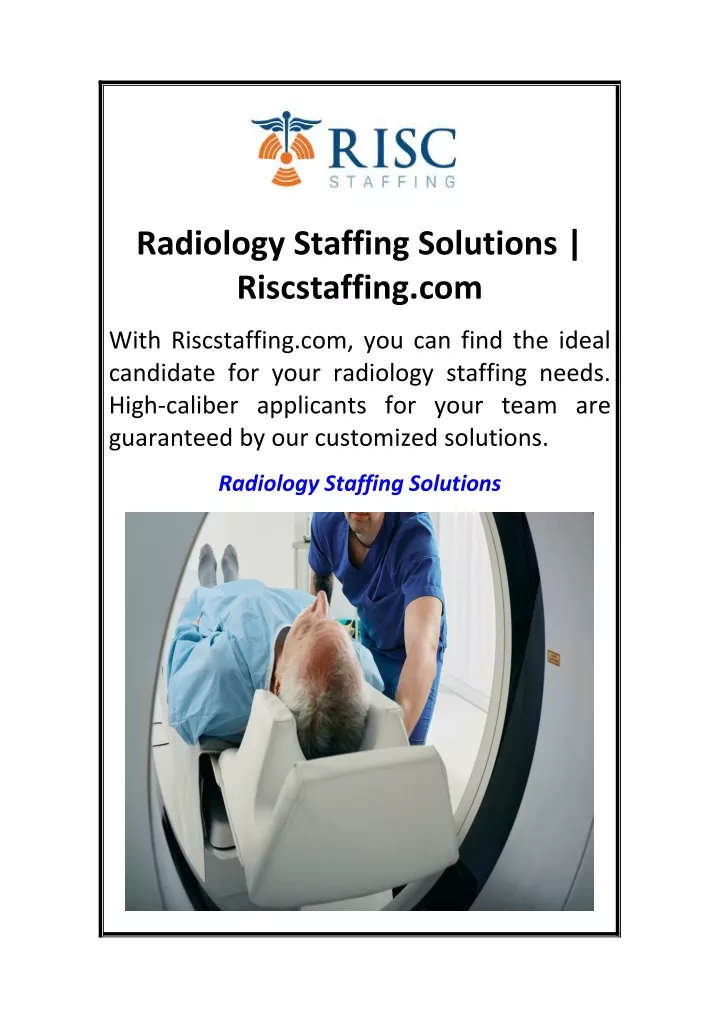 radiology staffing solutions riscstaffing com