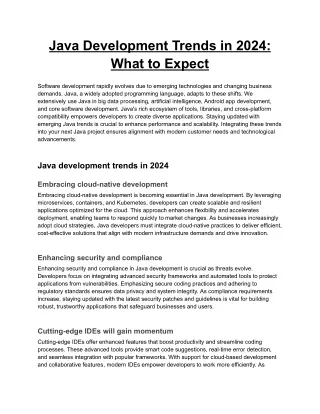 java development trends in 2024 what to expect