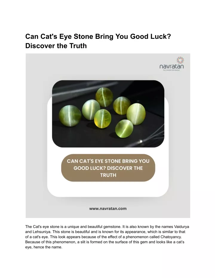 can cat s eye stone bring you good luck discover