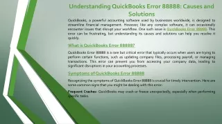 Resolve QuickBooks Error 88888