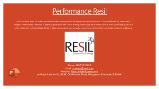 performance resil