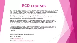 ecd courses