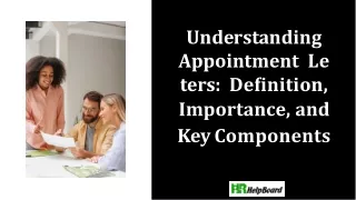 u n d e r s t a n d i n g appointment le ters