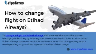 How to change flight on Etihad Airways