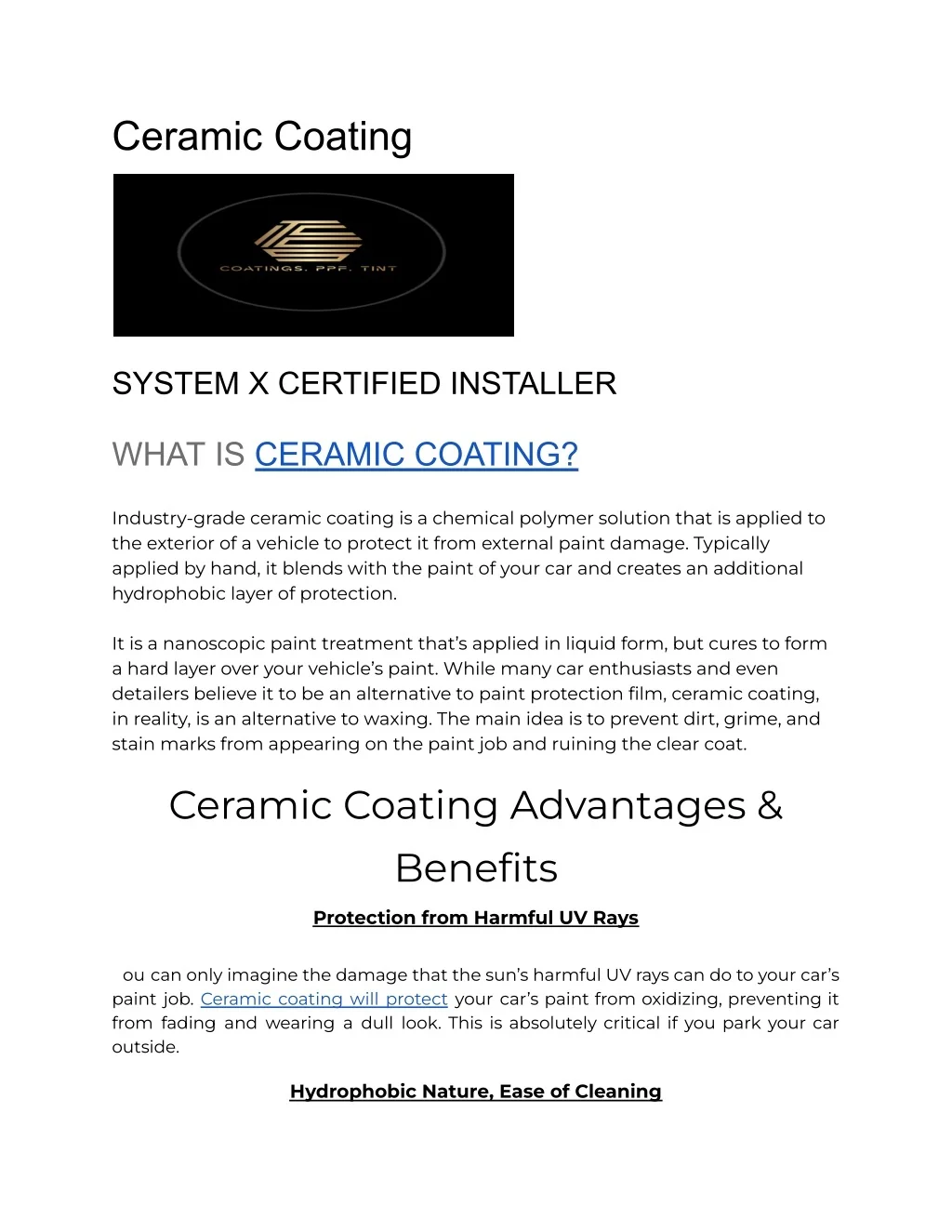 PPT - Ceramic Coating PowerPoint Presentation, free download - ID:13531646