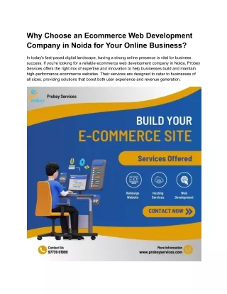 why choose an ecommerce web development company