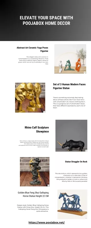 elevate your space with poojabox home decor