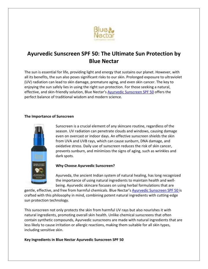 ayurvedic sunscreen spf 50 the ultimate