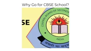 Why Go for CBSE School_