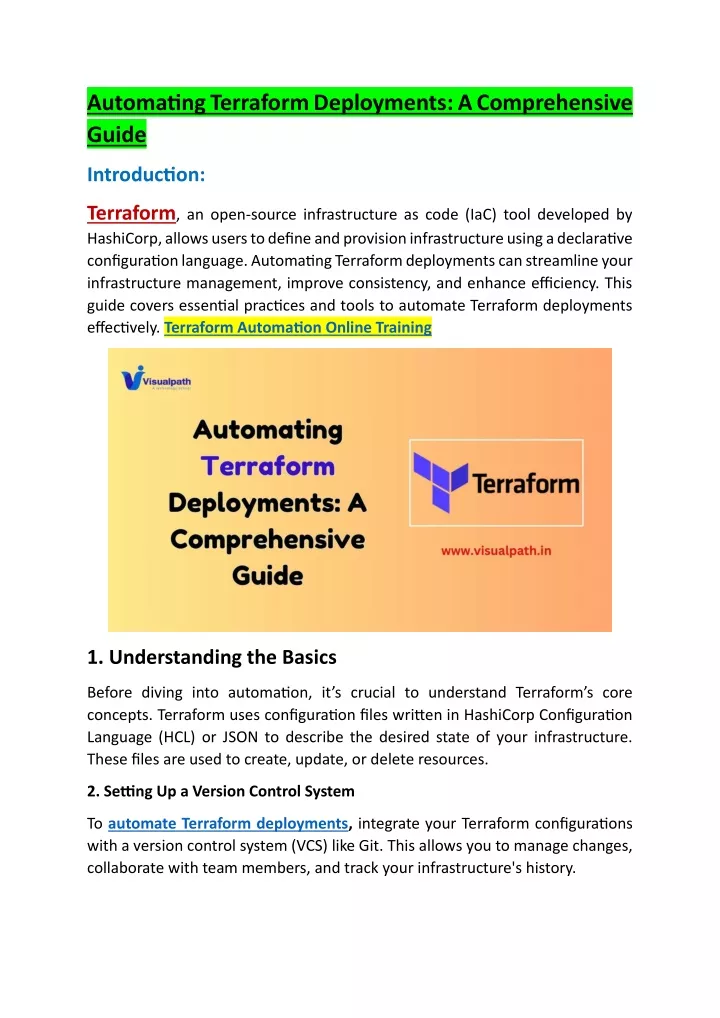 automating terraform deployments a comprehensive