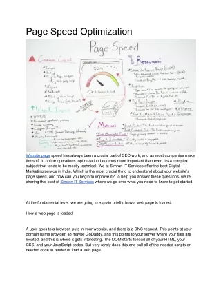 page speed optimization