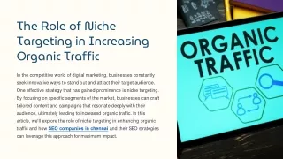 The Role of Niche Targeting in Increasing Organic Traffic