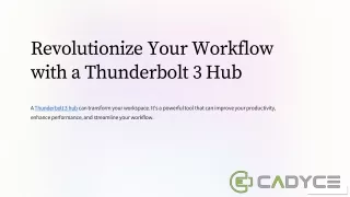 revolutionize your workflow with a thunderbolt