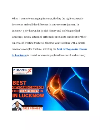 when it comes to managing fractures finding