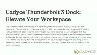 cadyce thunderbolt 3 dock cadyce thunderbolt