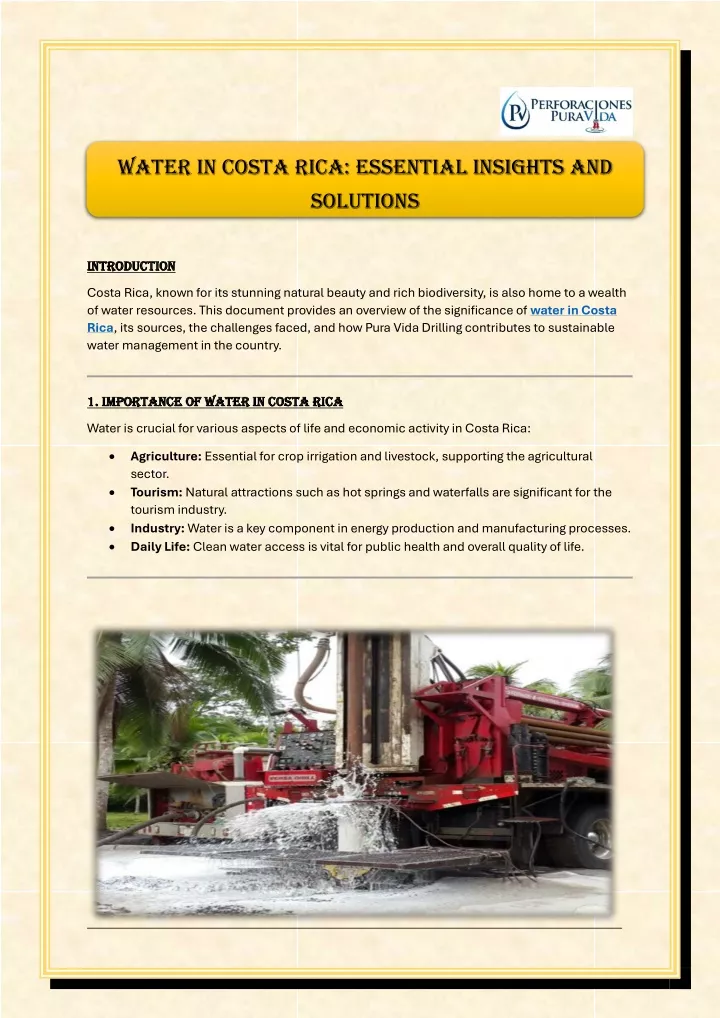 water in costa rica essential insights