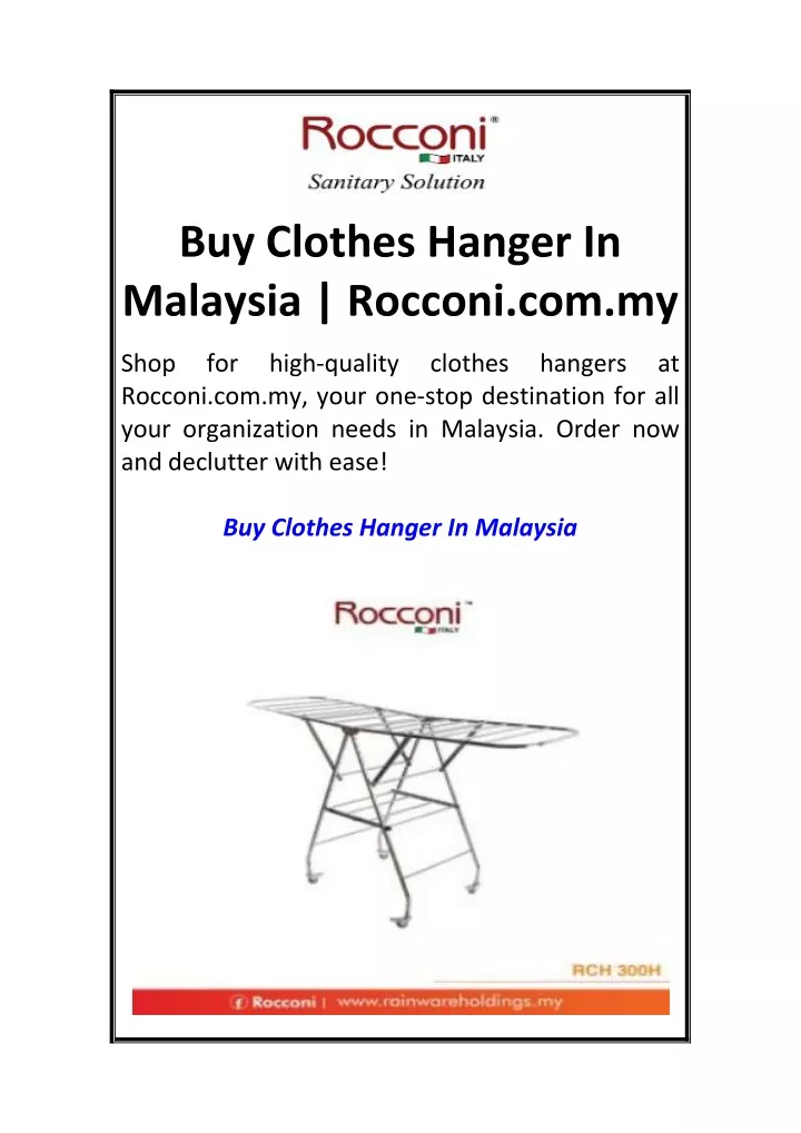 buy clothes hanger in malaysia rocconi com my