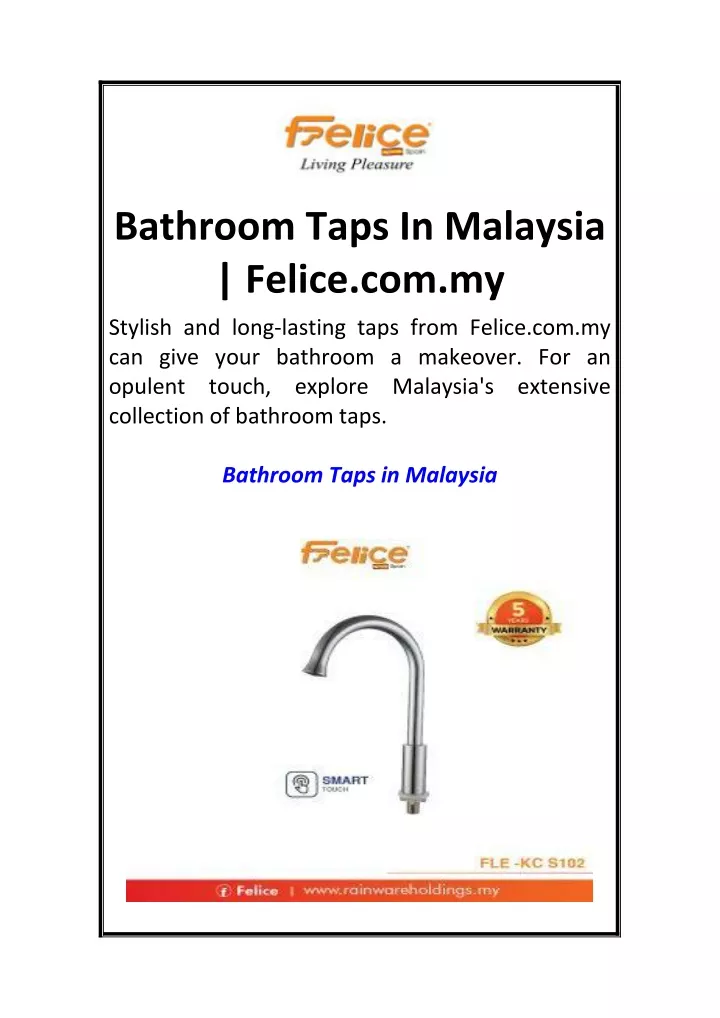 bathroom taps in malaysia felice com my