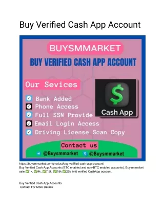 Buy Verified Cash App Account