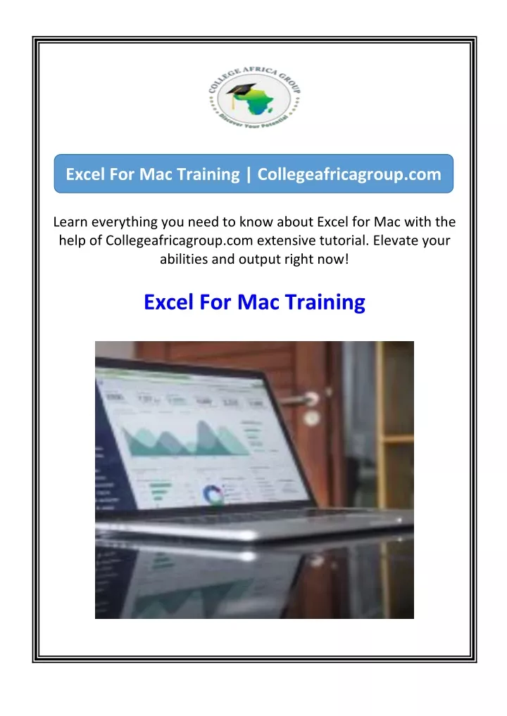 excel for mac training collegeafricagroup com