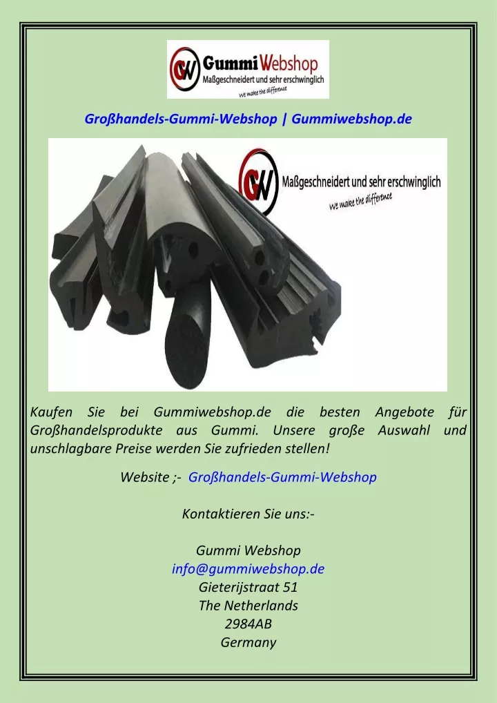 gro handels gummi webshop gummiwebshop de