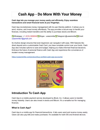 Cash App - Do More With Your Money