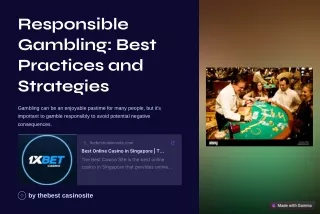 responsible gambling best practices and strategies