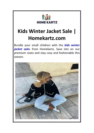 Kids Winter Jacket Sale  Homekartz.com
