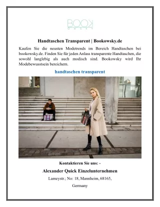 handtaschen transparent bookowsky de