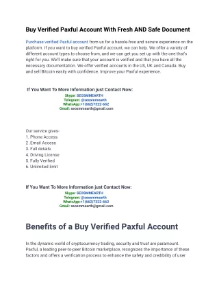 09 best ways to sell Buy Verified Paxful Account
