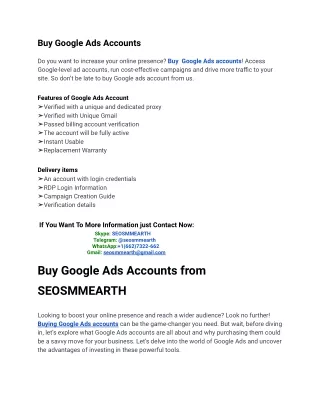 Buy Google Ads Accounts Best site in 2024