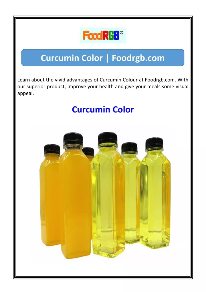 curcumin color foodrgb com