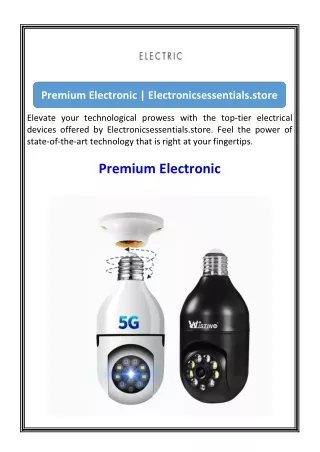 Premium Electronic  Electronicsessentials.store