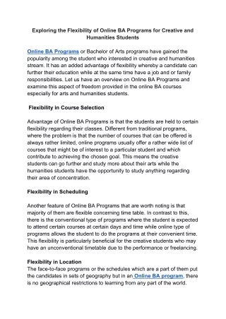 Exploring the Flexibility of Online BA Programs for Creative and Humanities Students.docx