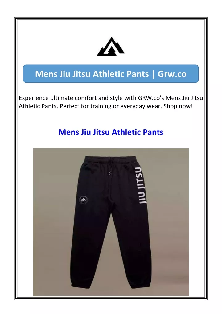 mens jiu jitsu athletic pants grw co