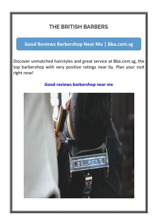 Good Reviews Barbershop Near Me  Bba.com.sg