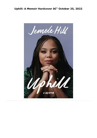 read uphill: a memoir     hardcover â€“ october 25, 2022