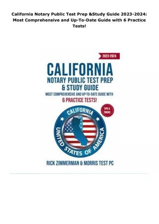california notary public test prep study guide