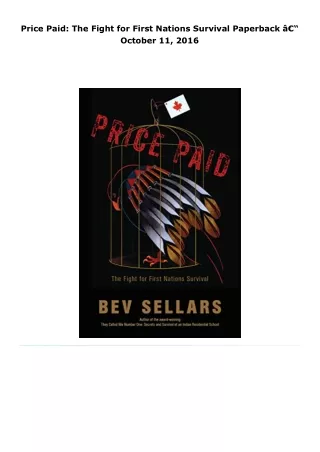 read price paid: the fight for first nations survival     paperback â€